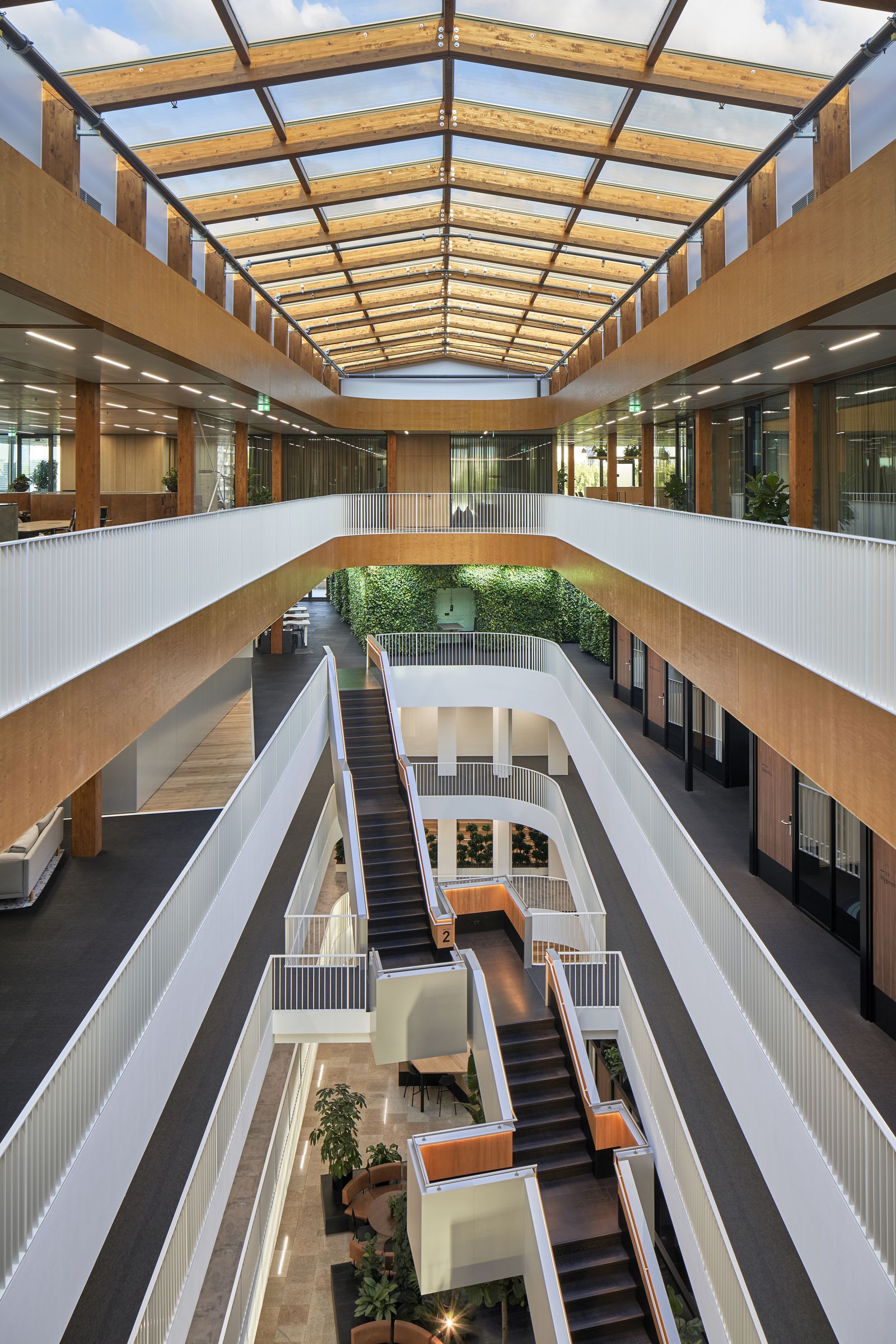 Long angle hallway